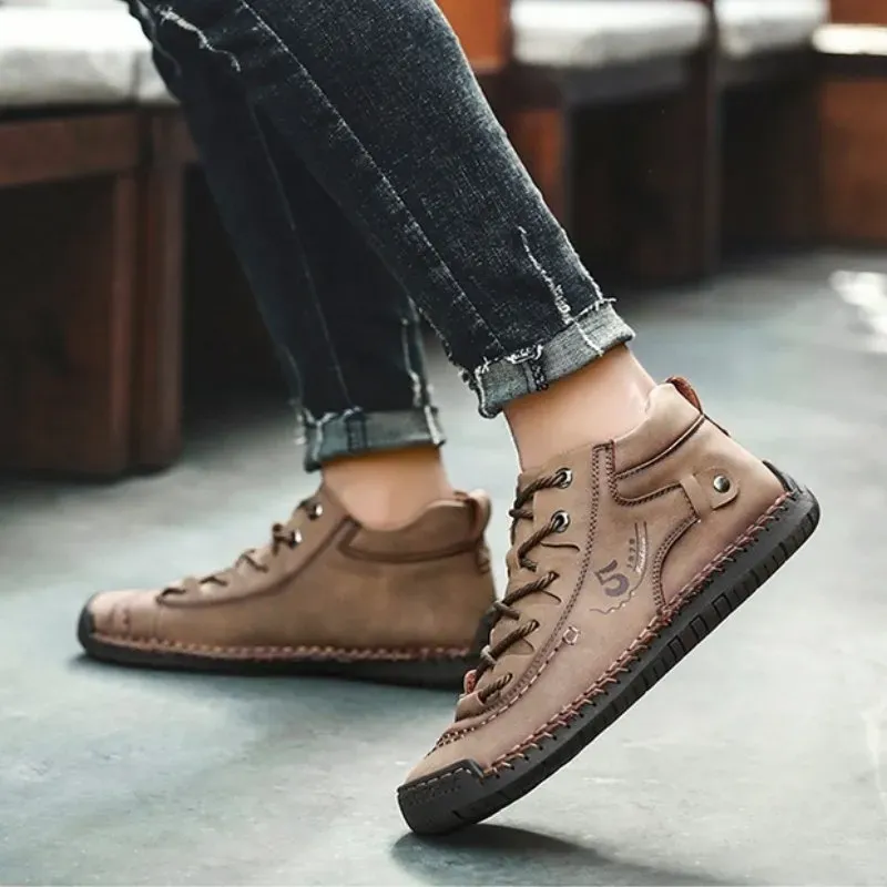 Ailongcity®Soft Leather Vintage Orthotic Shoes for Men