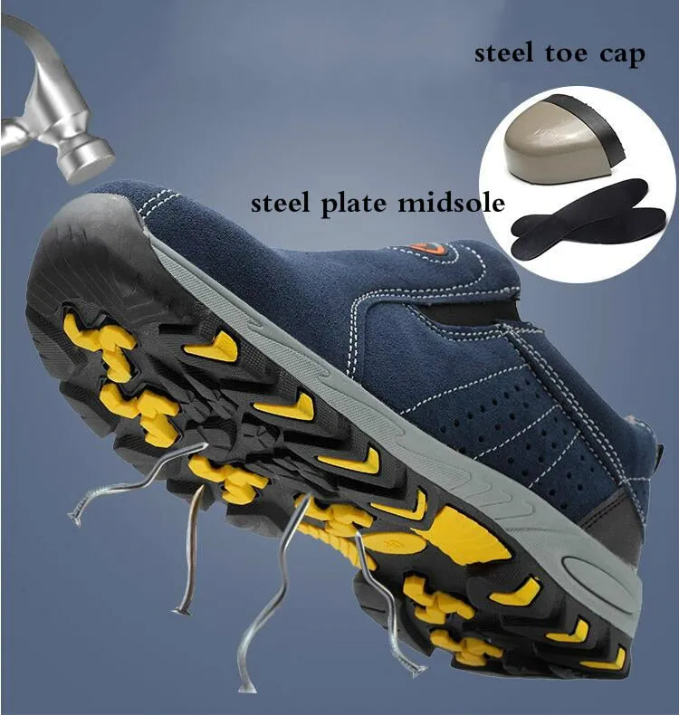 Ailongcity®Men Orthopedic Shoes Suede Anti-puncture Safety Boots