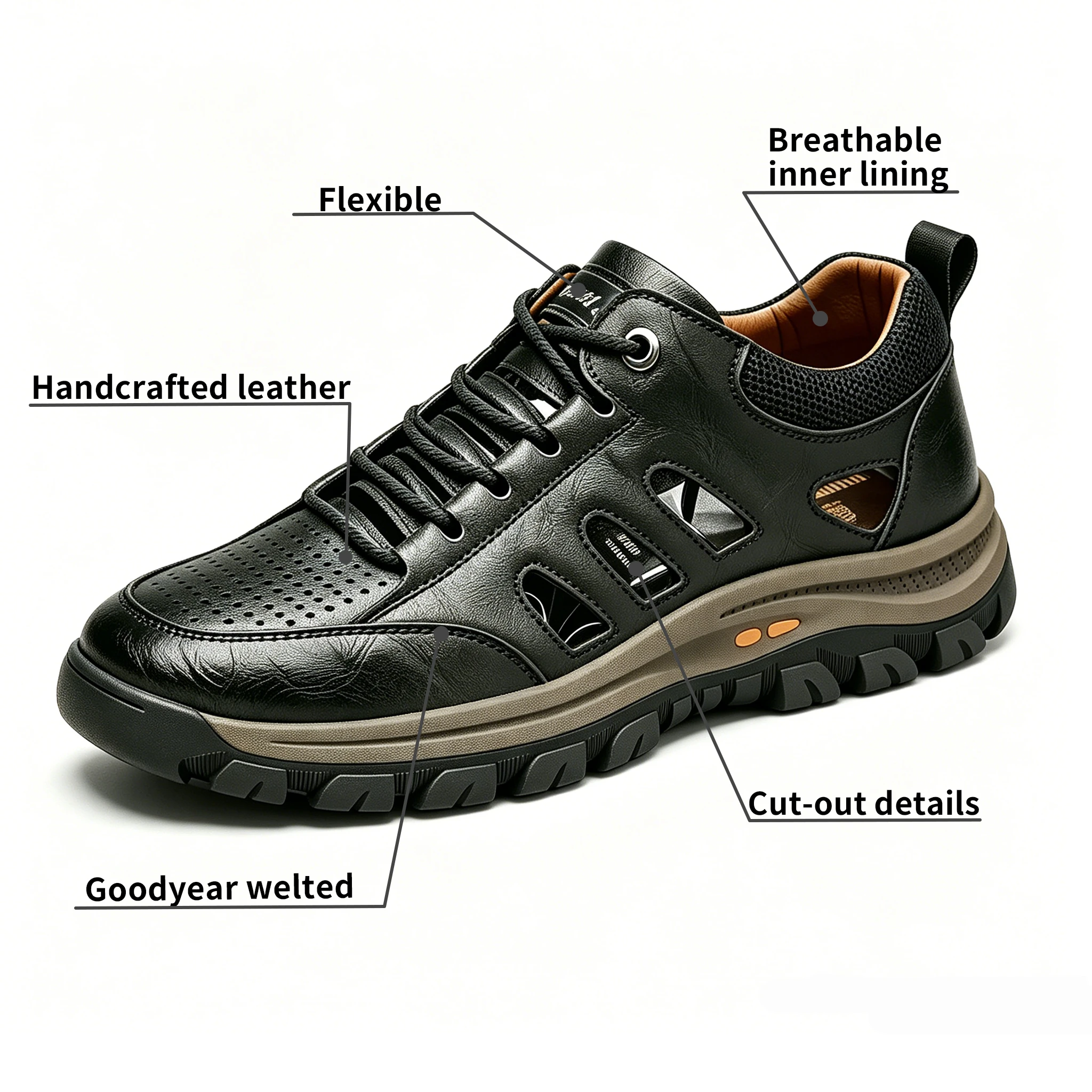 Brown Ventilated - Ailongcity® Outdoor Hiking Shoes: Breathable Design for Trail Conquests