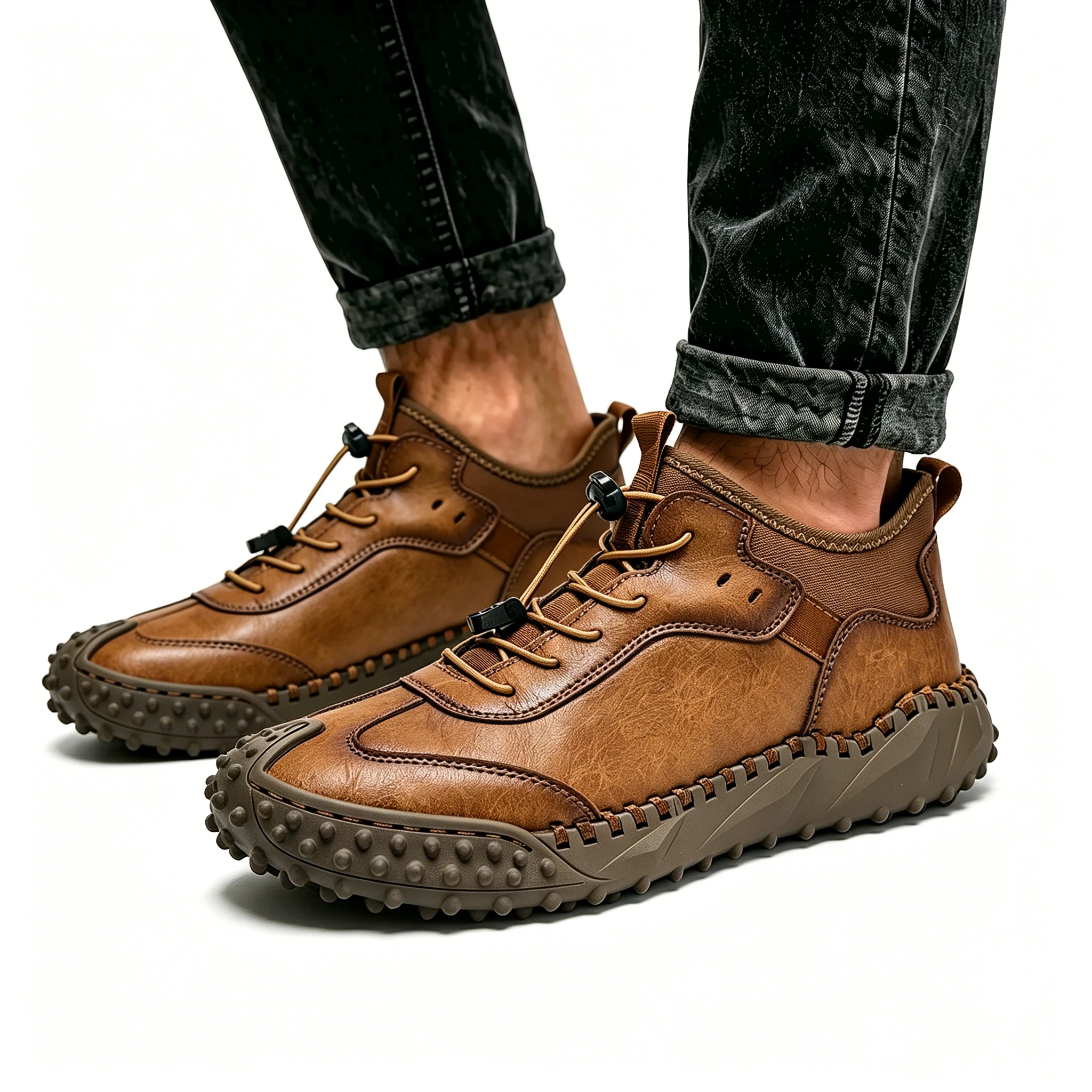 Tan Rugged - Ailongcity® Quick-Lace Outdoor Boots Trail-Ready Grit with Effortless Style