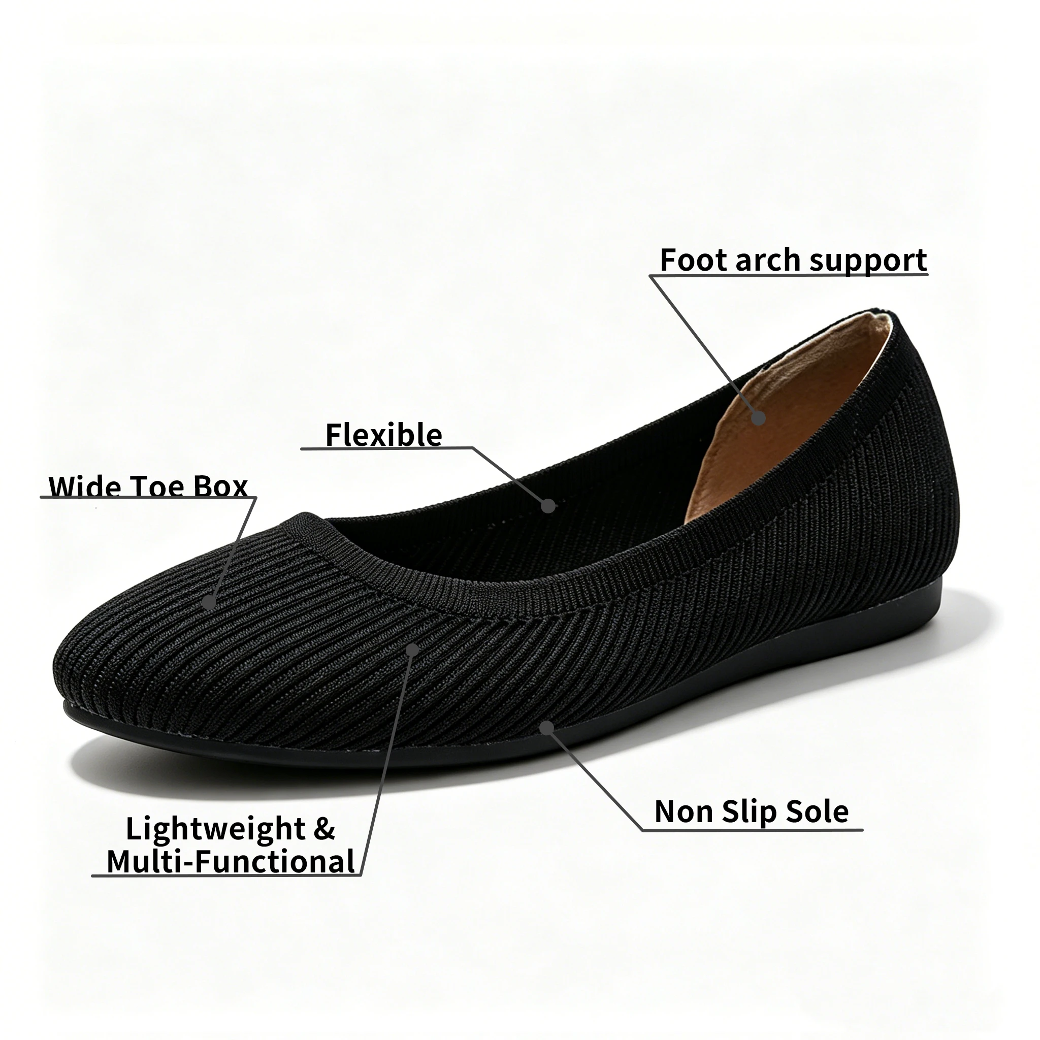 Ailongcity®- ergonomic pain-relieving ballerina flats