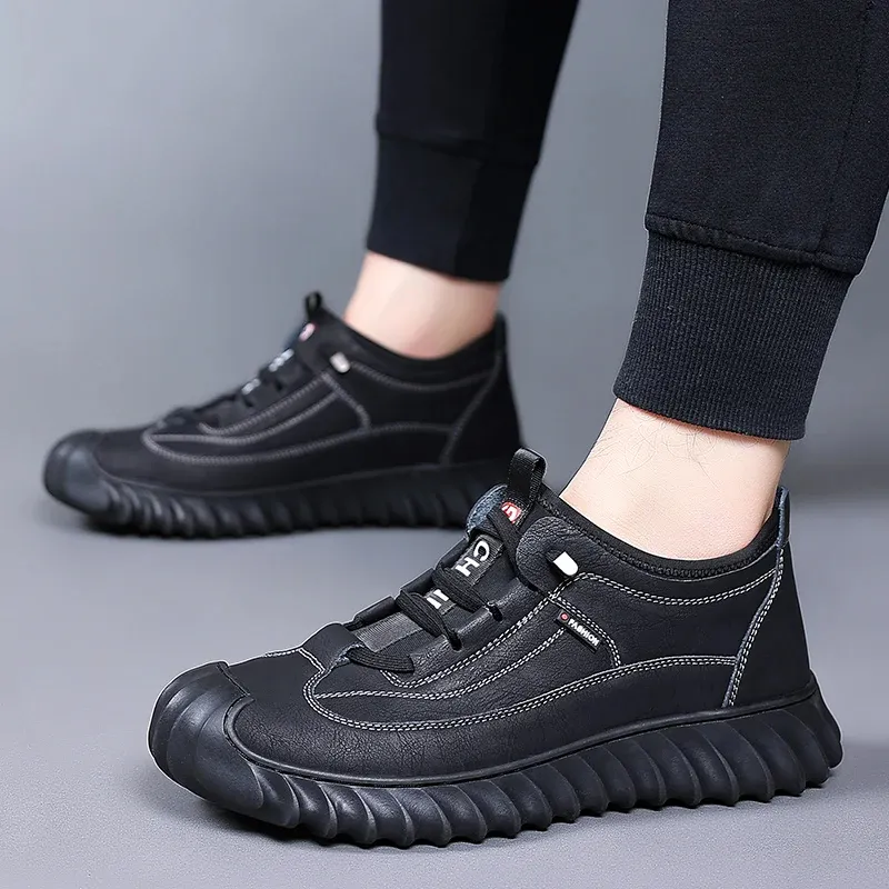 Ailongcity®Men's Handcrafted Genuine Leather Waterproof Anti-Slip Boots