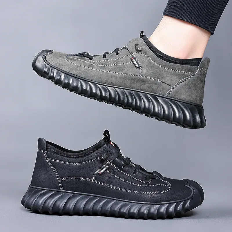 Ailongcity®Men's Handcrafted Genuine Leather Waterproof Anti-Slip Boots