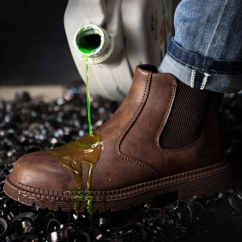 Ailongcity®Men Winter Boots For Work Oil-proof Safety Orthopedic Shoes