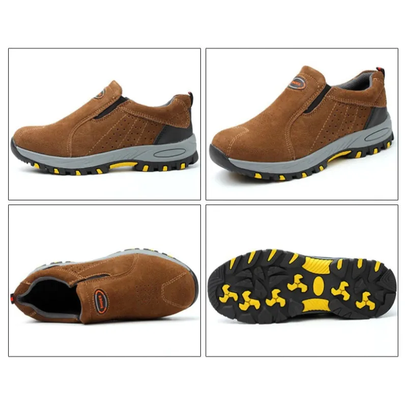 Ailongcity®Men Orthopedic Shoes Suede Anti-puncture Safety Boots