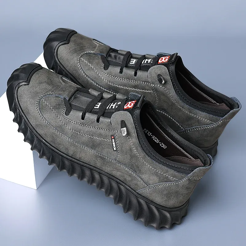 Ailongcity®Men's Handcrafted Genuine Leather Waterproof Anti-Slip Boots