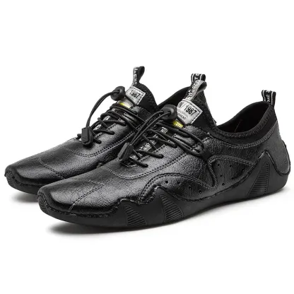 ⏰Promotion - 50% OFF🔥 Men's Handmade Orthopedic Breathable Lace-up Leather Shoes