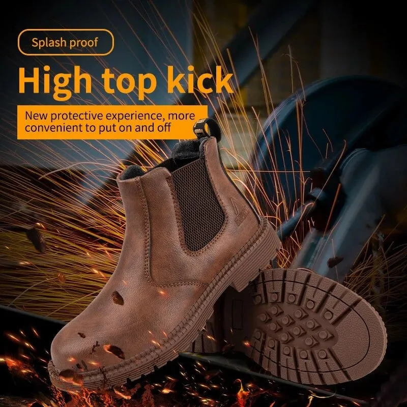 Ailongcity®Men Winter Boots For Work Oil-proof Safety Orthopedic Shoes