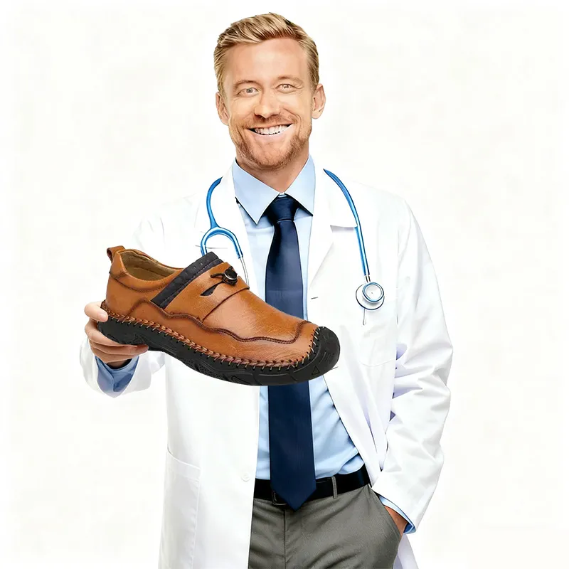 Tan Crafted - Ailongcity® Slip-On Casual Leather Shoes: Artisan Design with Effortless Everyday Appeal