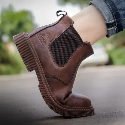 Ailongcity®Men Winter Boots For Work Oil-proof Safety Orthopedic Shoes