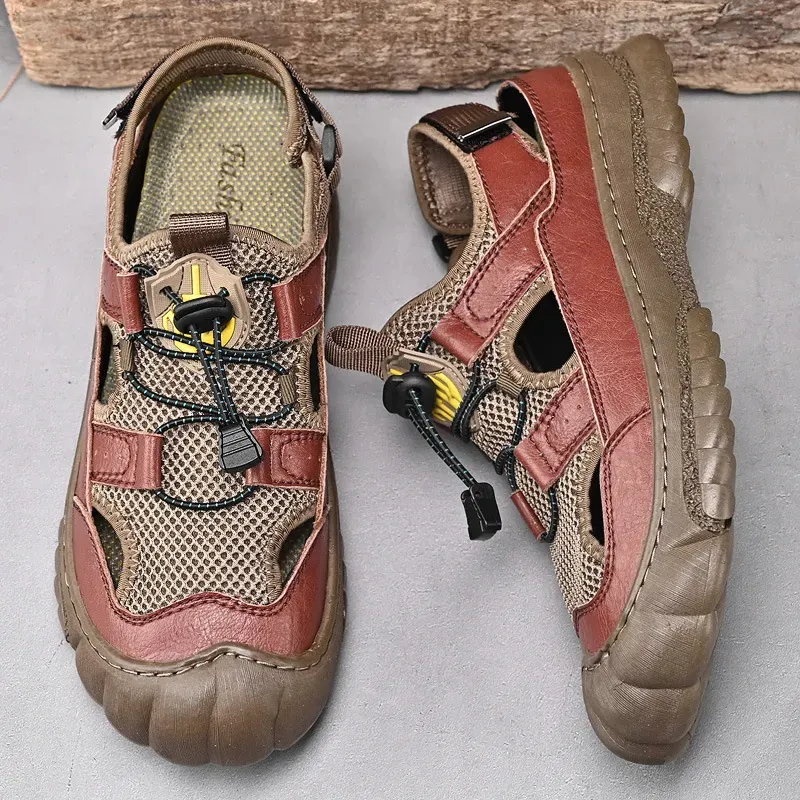 Ailongcity® Breathable Men's Anti-collision Sandals - Stylish Hollow-out Design