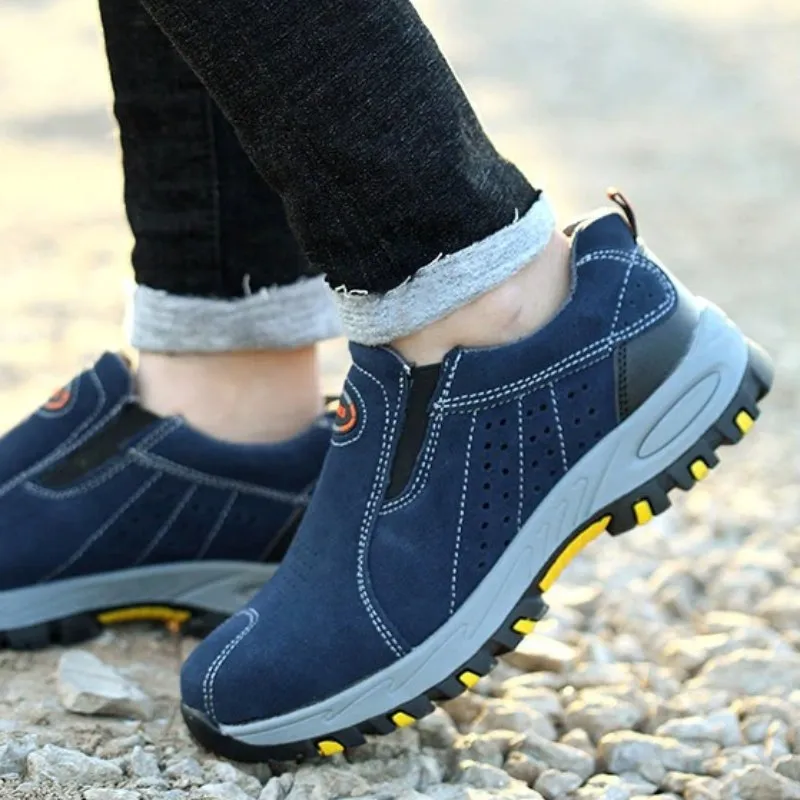 Ailongcity®Men Orthopedic Shoes Suede Anti-puncture Safety Boots