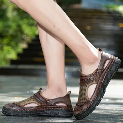 ⏰Promotion - 50% OFF🔥Ailongcity®Men's Hand-Stitched Outdoor Casual Beach Sandals