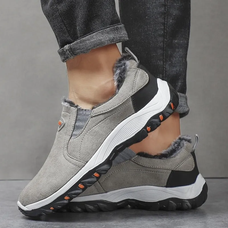 Ailongcity®Men Warm Fur Boots Slip-on Premium Suede Orthopedic Shoes