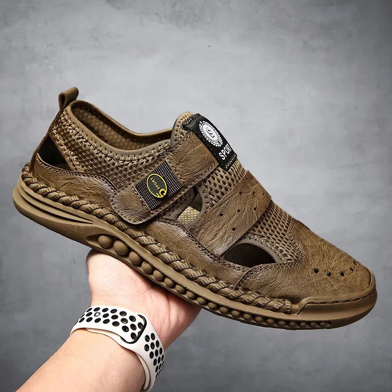 Ailongcity® Men Mesh Hiking Soft Sole Closed-Toe Athletic Outdoor Shoes