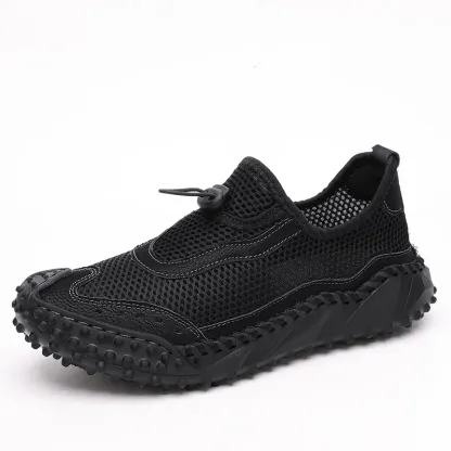 Ailongcity® Mens Lightweight Mesh Slip-On Hiking Sneakers