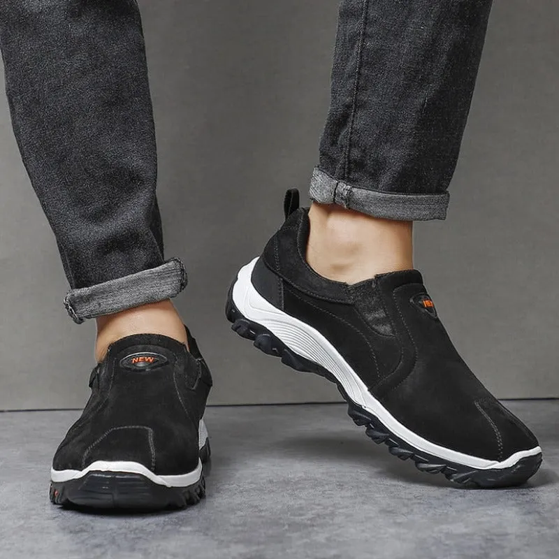 Ailongcity®Men Warm Fur Boots Slip-on Premium Suede Orthopedic Shoes