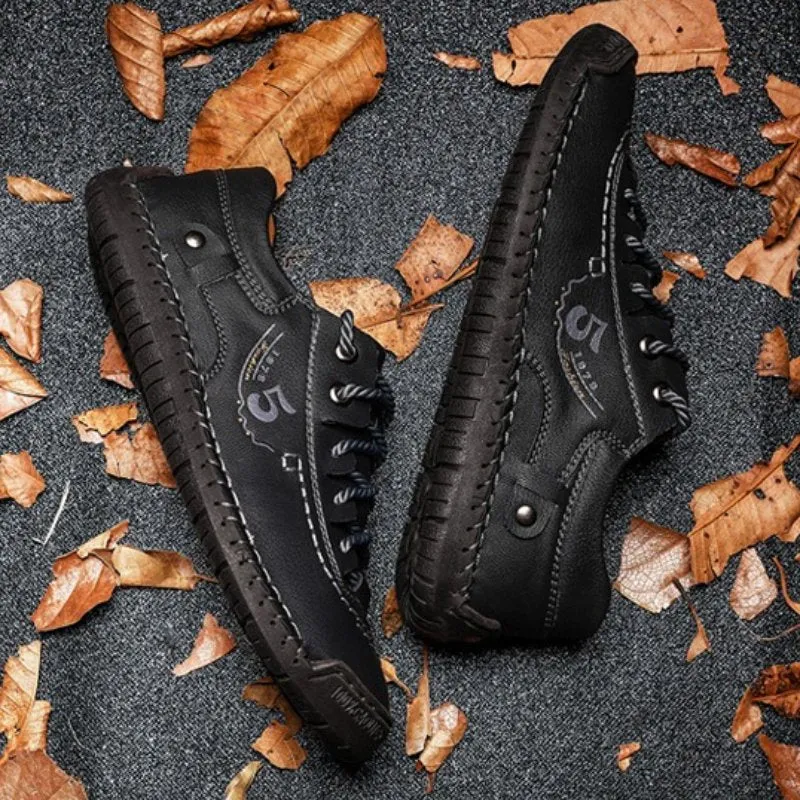 Ailongcity®Leather Orthopedic Shoes Men Leather Winter Boots