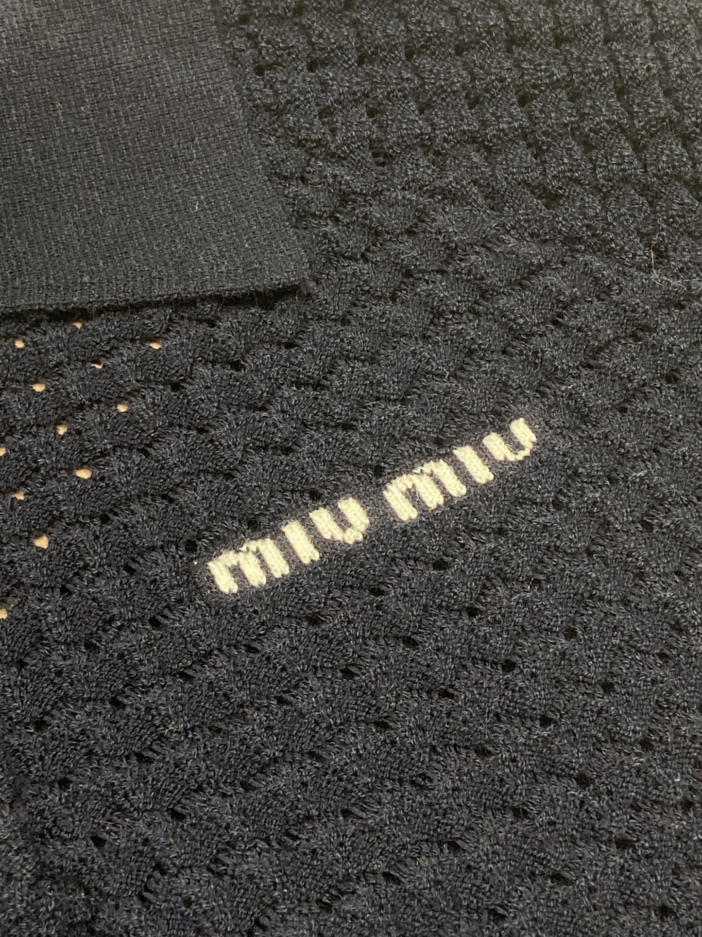 miu new knitted cutout short sleeve