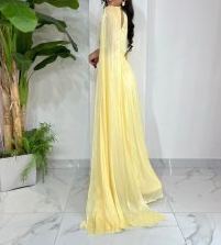 [Copy]Satin Halter Neck Maxi Dress with Keyhole Cutout & Ruched Waist