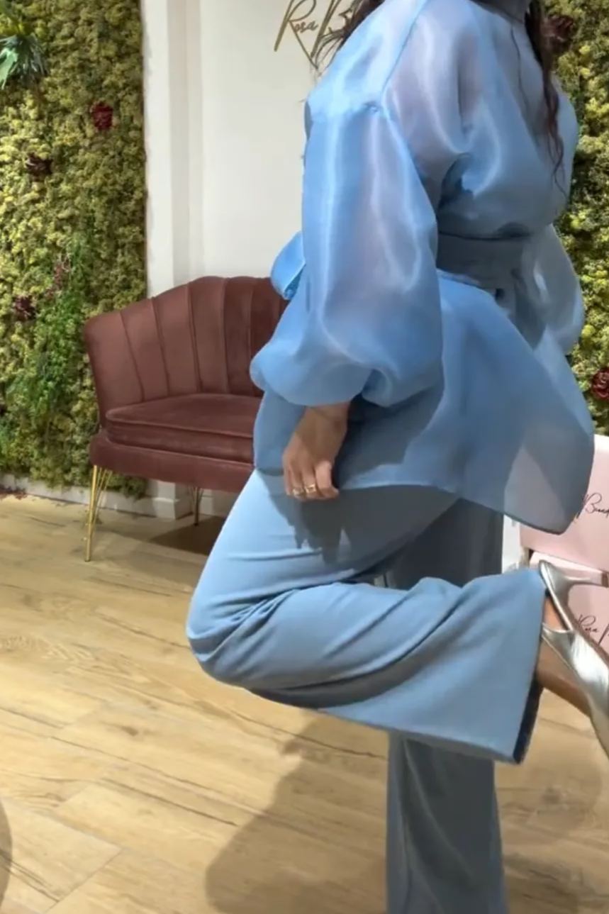 [Copy]Pleated midi dress with tie-front detailing and sleeveless design