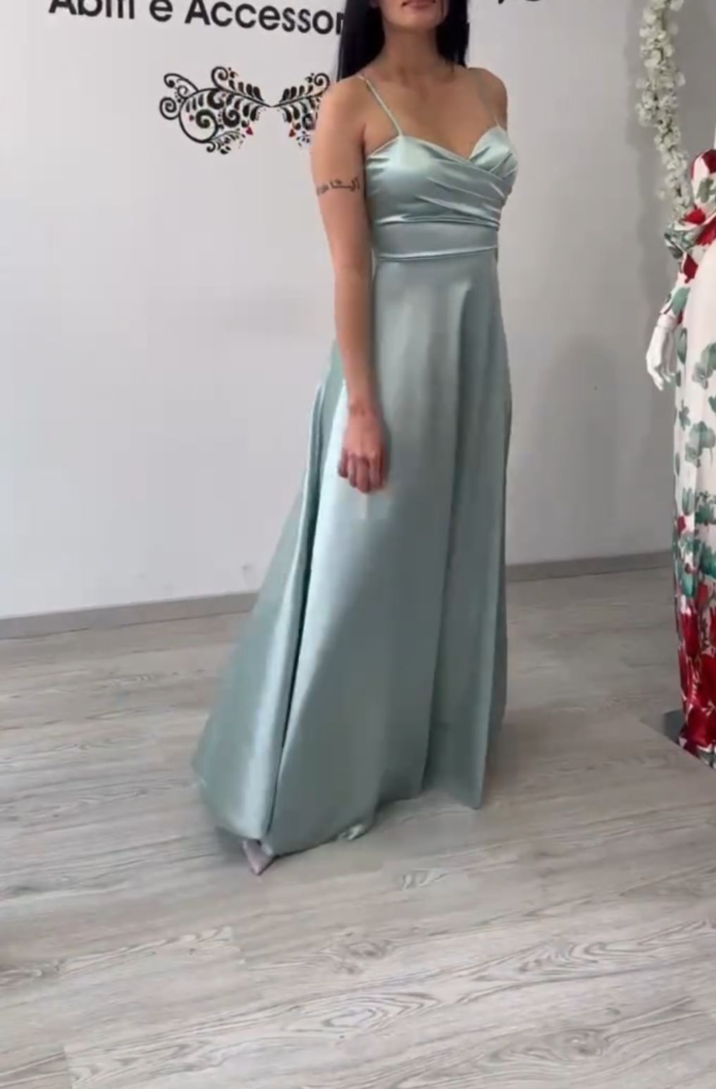 [Copy]Navy Blue & Hot Pink Color Block Maxi Dress with Asymmetric Cape Sleeve