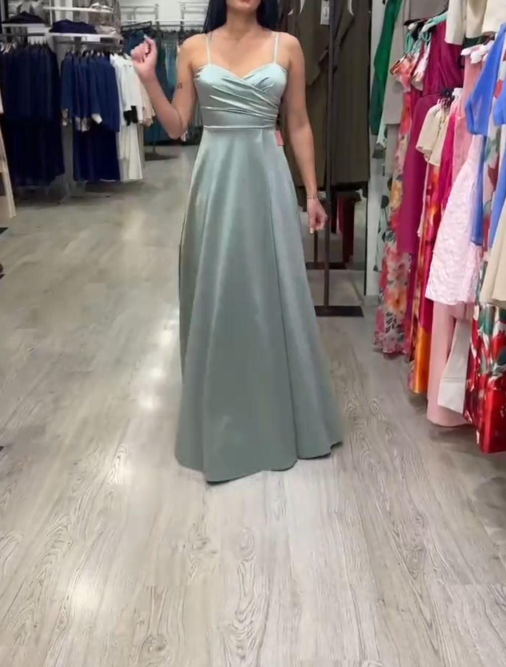 [Copy]Navy Blue & Hot Pink Color Block Maxi Dress with Asymmetric Cape Sleeve