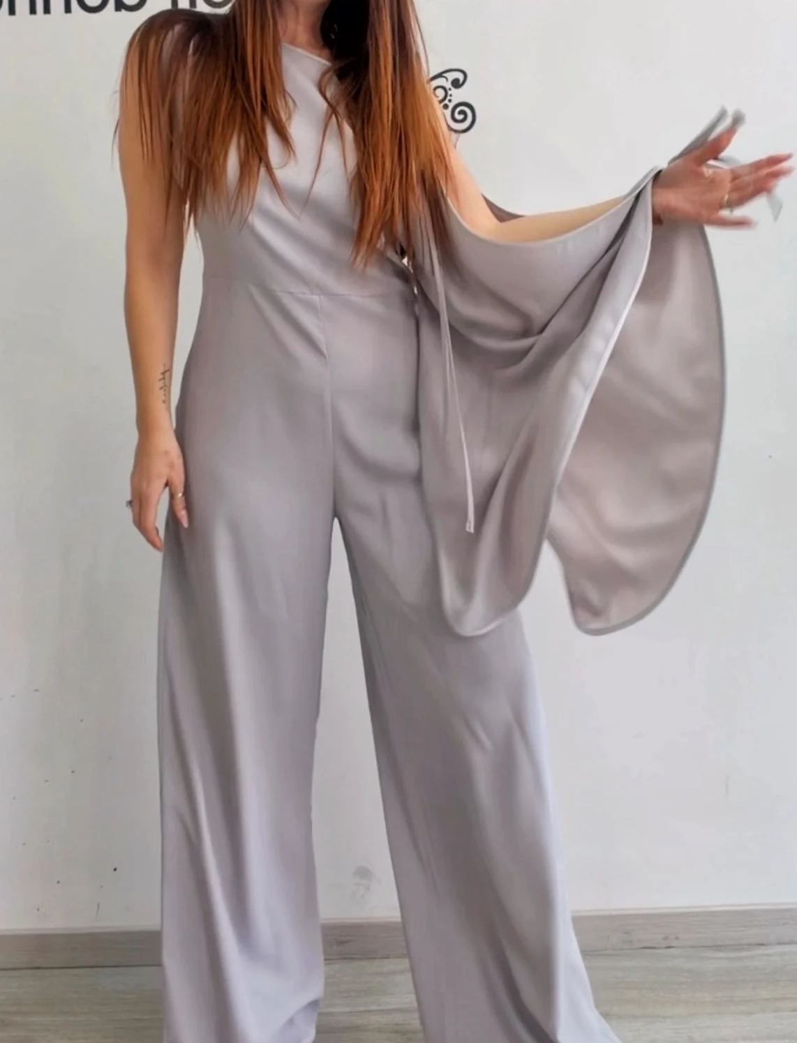 [Copy]Bright Green Chiffon Maxi Dress with Belted Waist & Puffed Long Sleeves