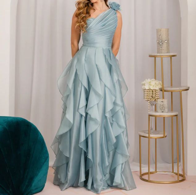 [Copy]Black Satin Mermaid Maxi Dress with Sweetheart Neck & Ruched Waist