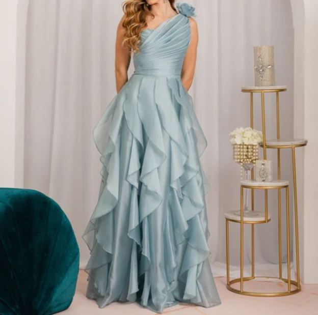 [Copy]Black Satin Mermaid Maxi Dress with Sweetheart Neck & Ruched Waist