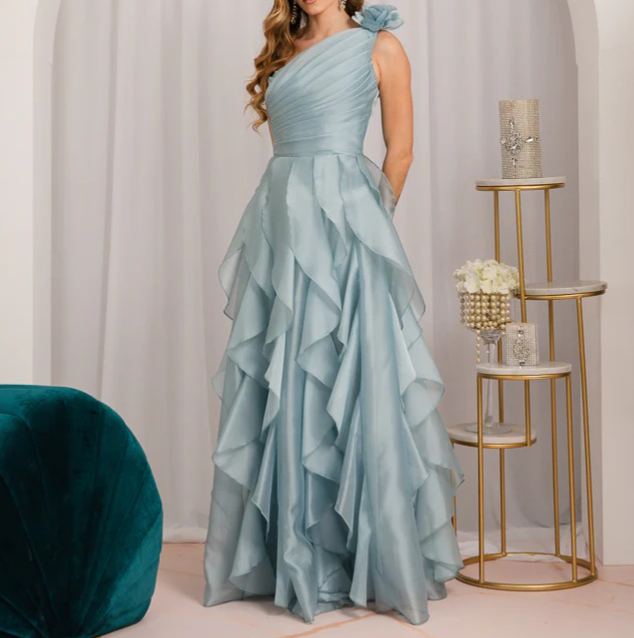 [Copy]Black Satin Mermaid Maxi Dress with Sweetheart Neck & Ruched Waist