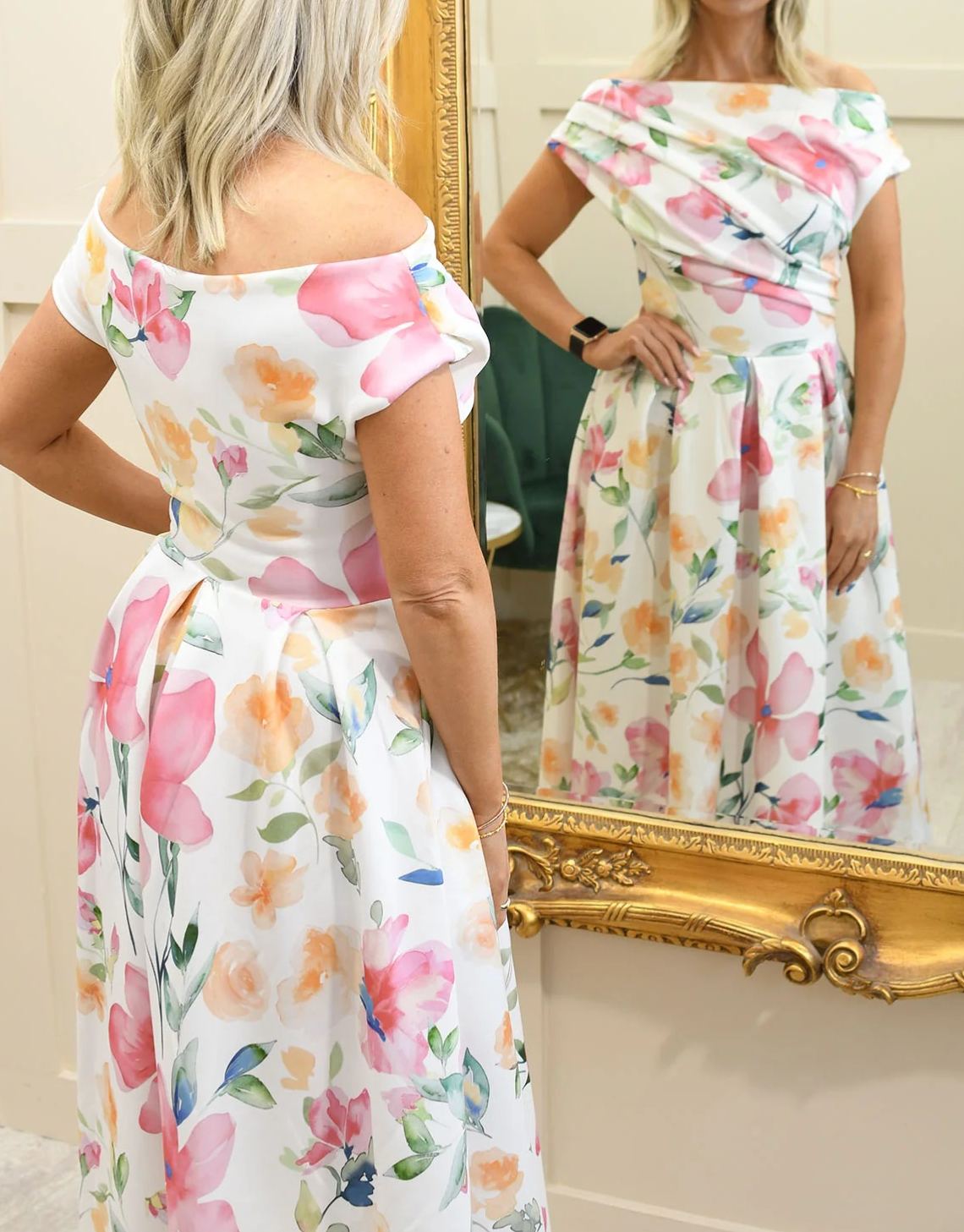 [Copy]Elegant Olive Green Draped Satin Midi Dress, One Shoulder Formal Gown