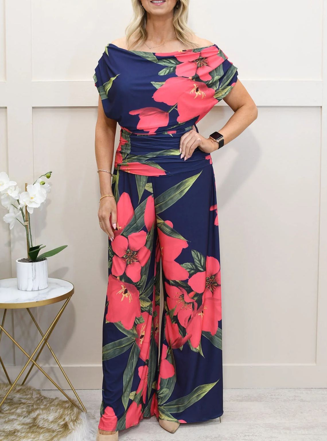 [Copy]Elegant Royal Blue Chiffon Midi Dress, Formal Gown with Beaded Waist