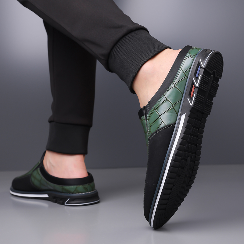 Men's Fashion Calfskin Leather Slippers