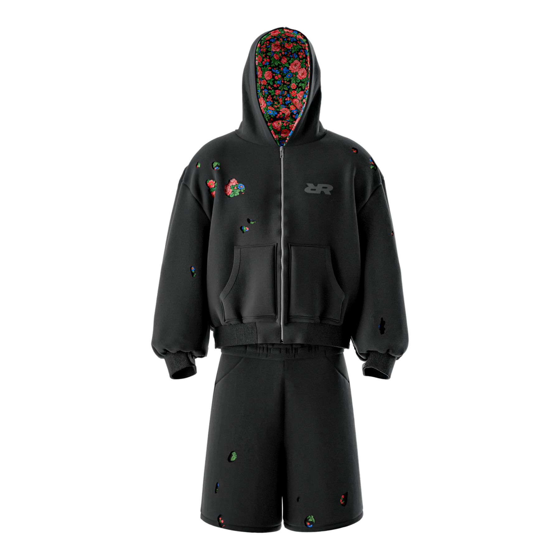 "Gerb" summer Tracksuit Black