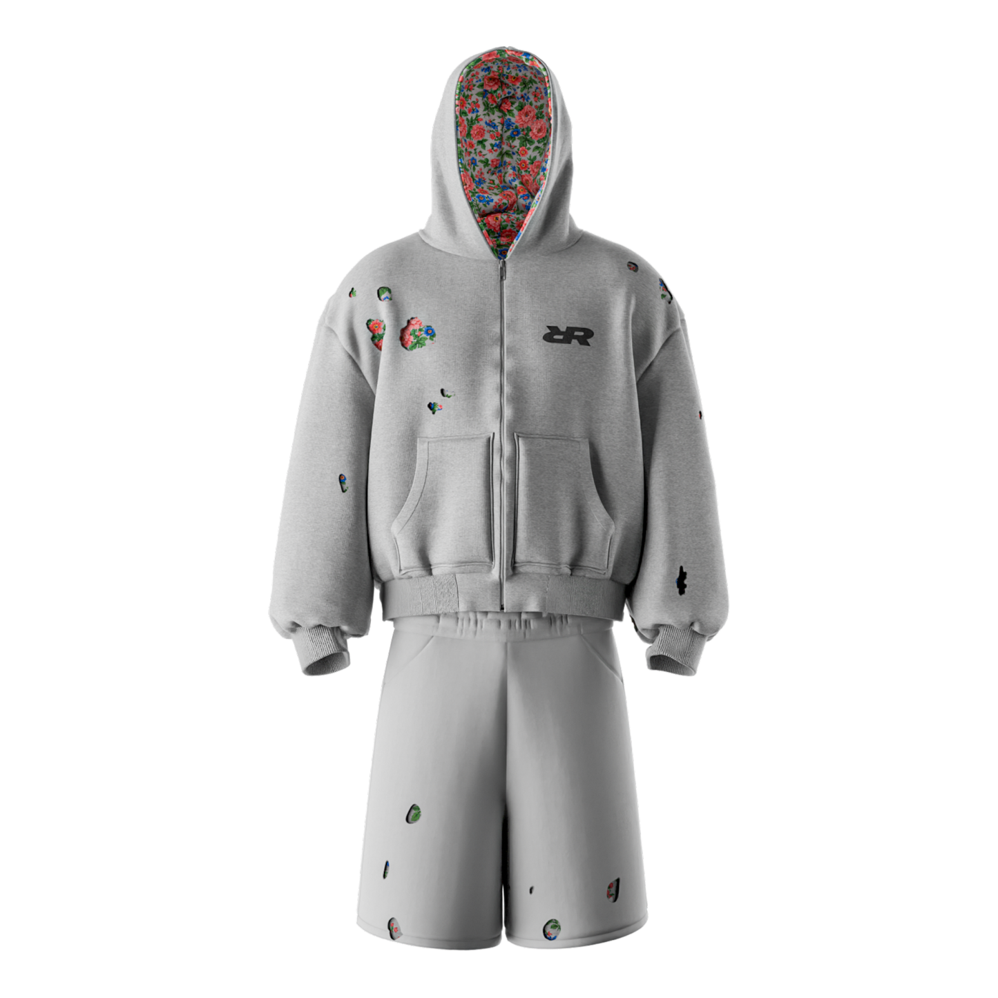 "Gerb" summer Tracksuit Grey