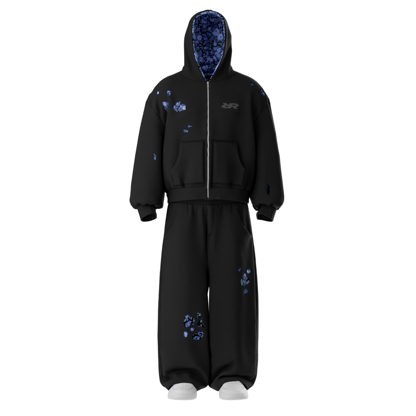 "RVR" Tracksuit Black Blue