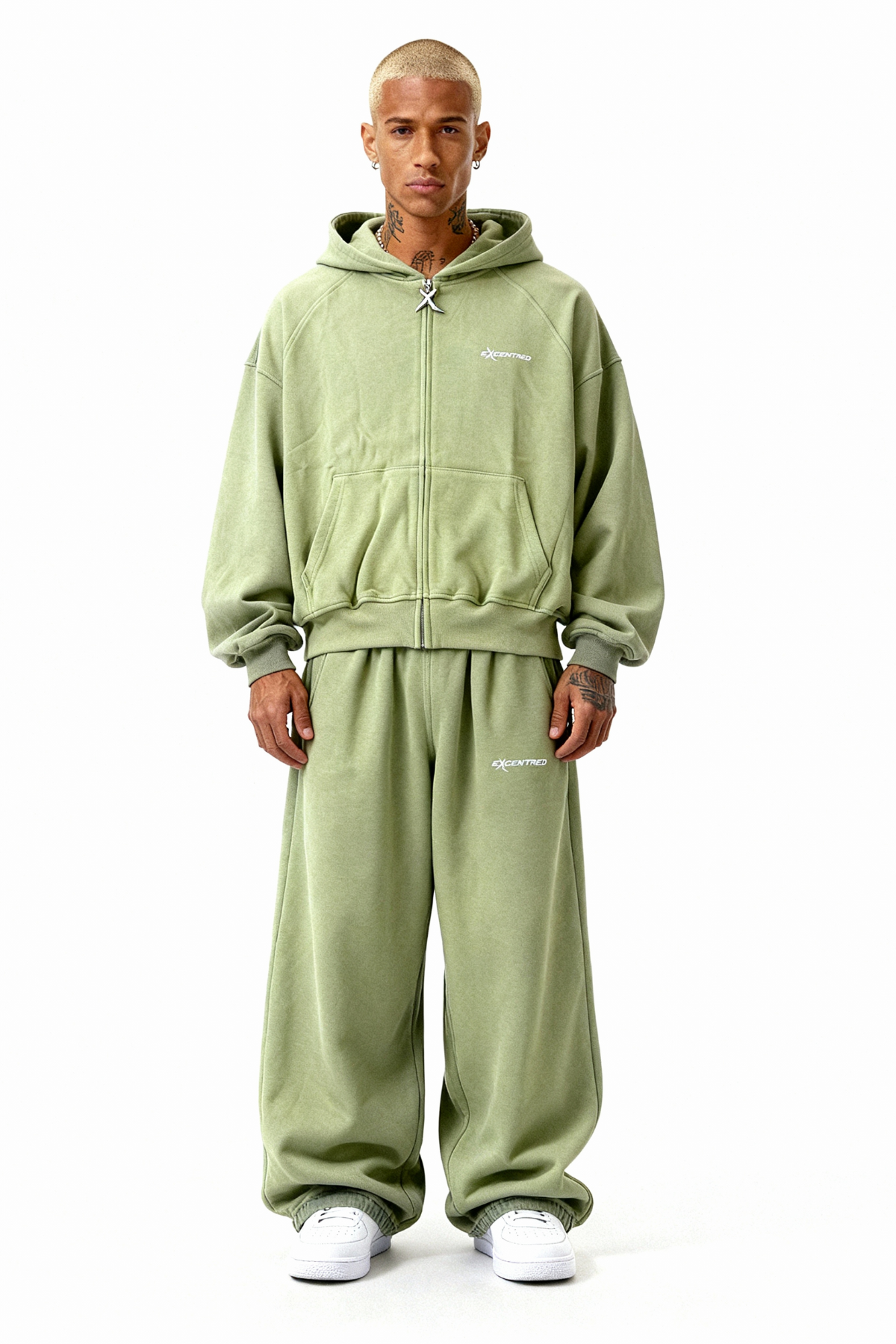 ZIP HOODIE MATCHA GREEN