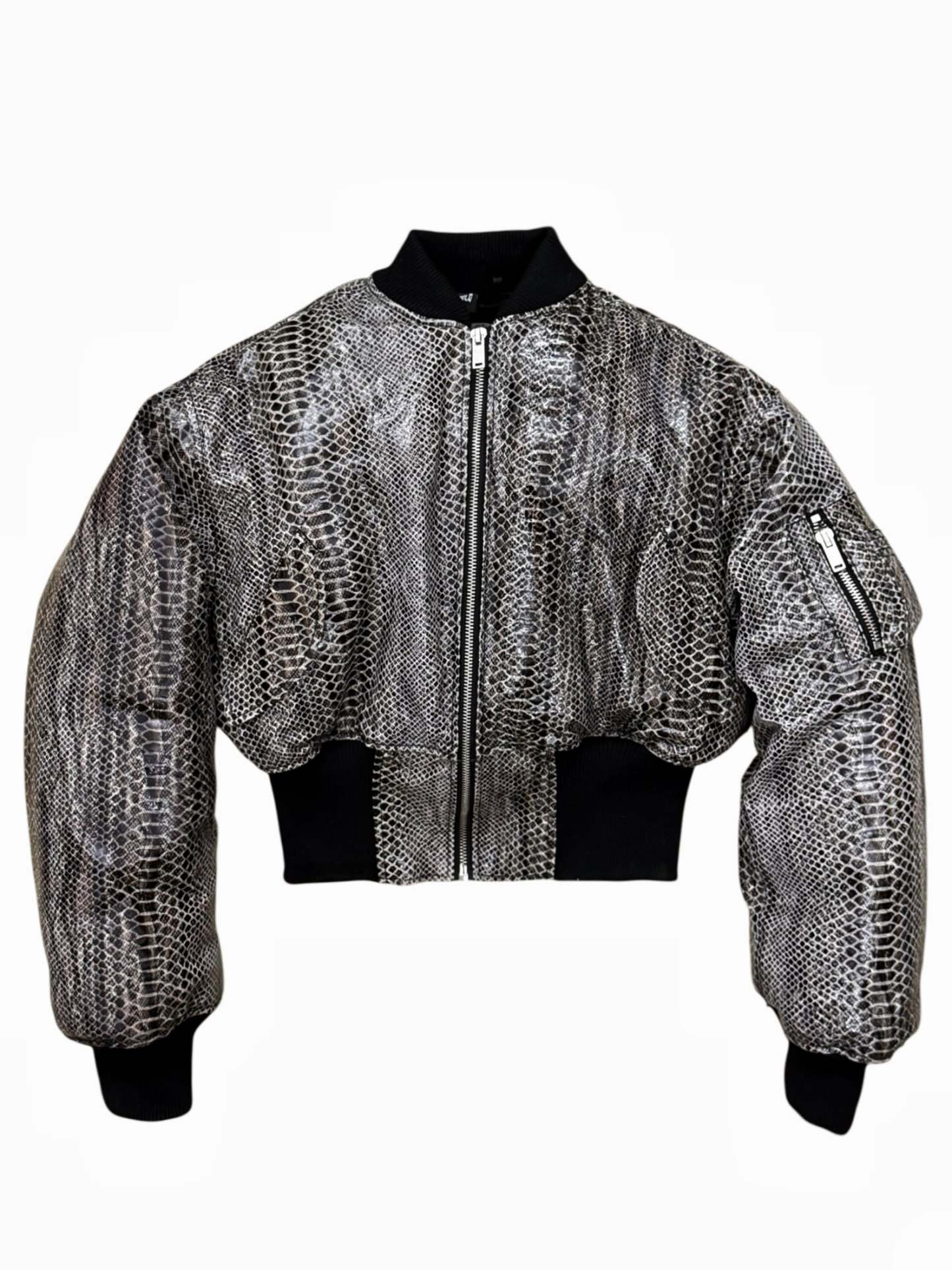 SNAKE LEATHER BOMBER JACKET (1OF1)