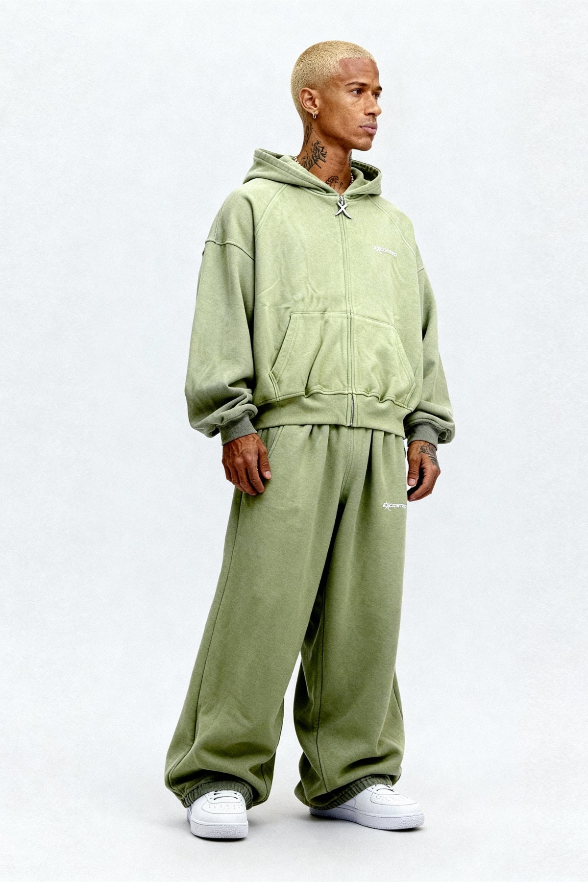 ZIP HOODIE MATCHA GREEN