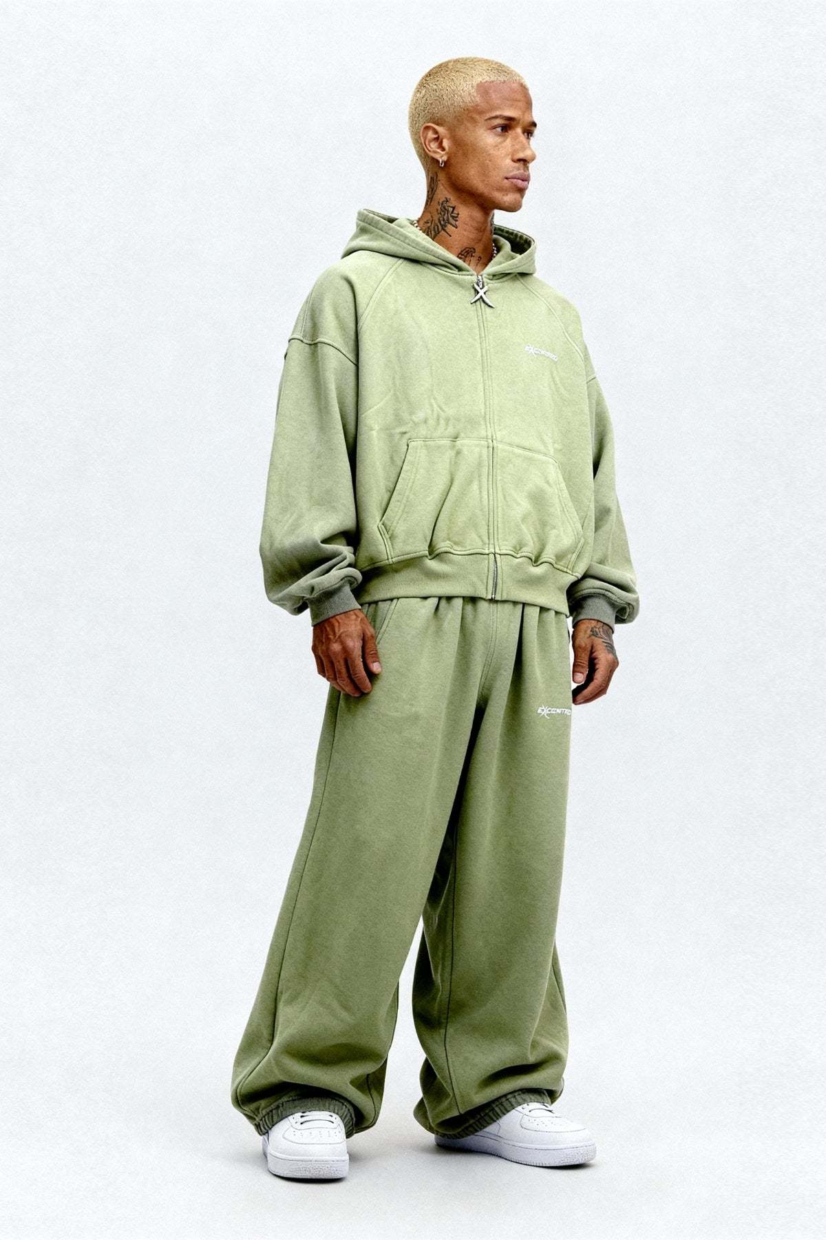 ZIP HOODIE MATCHA GREEN