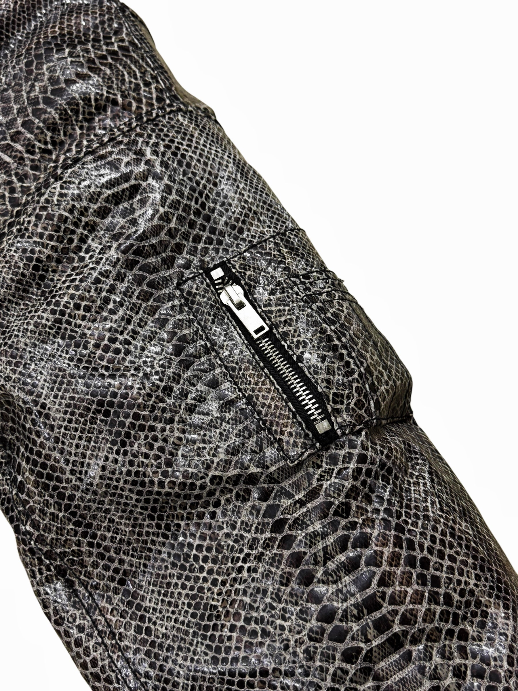 SNAKE LEATHER BOMBER JACKET (1OF1)