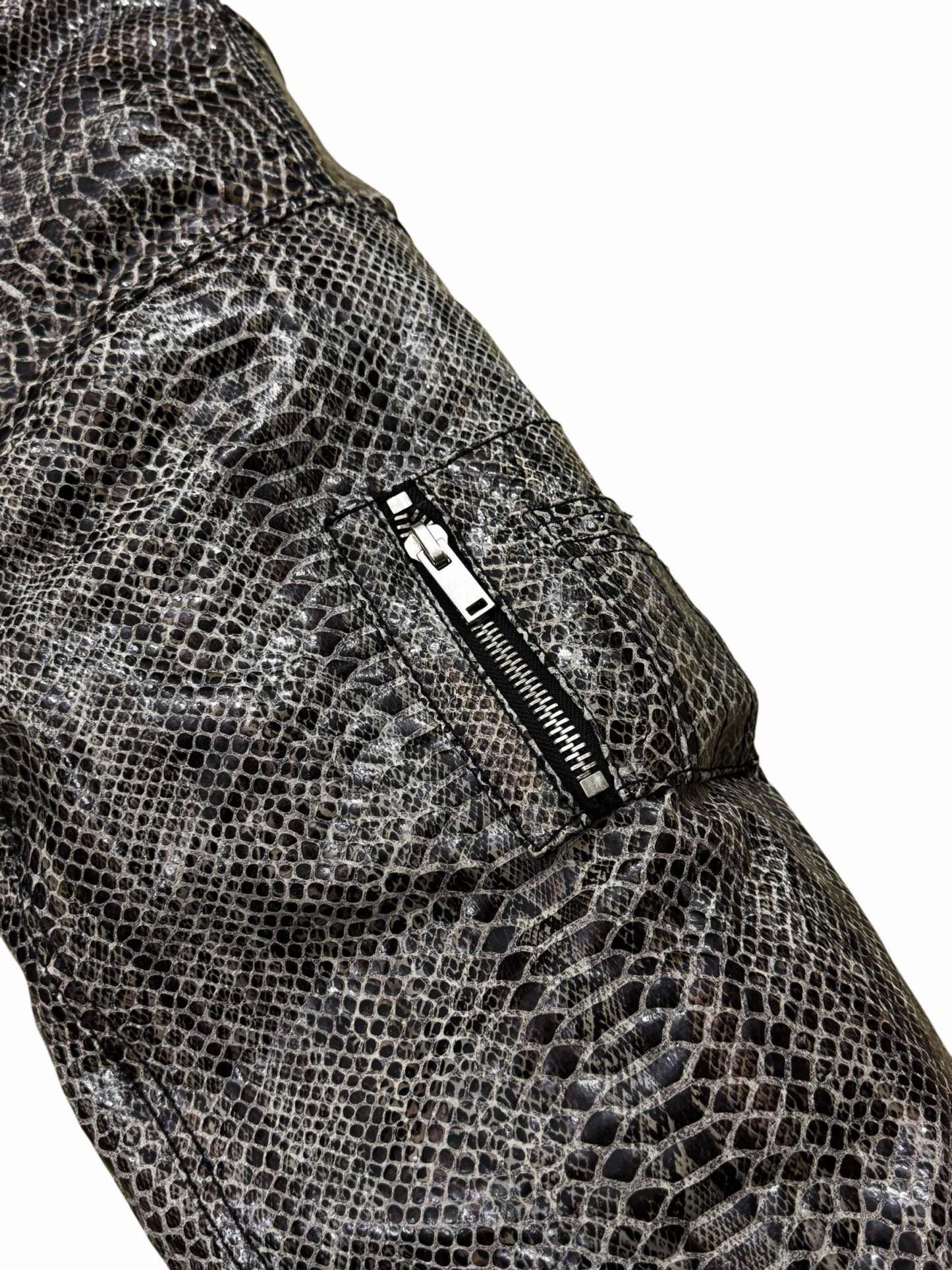 SNAKE LEATHER BOMBER JACKET (1OF1)