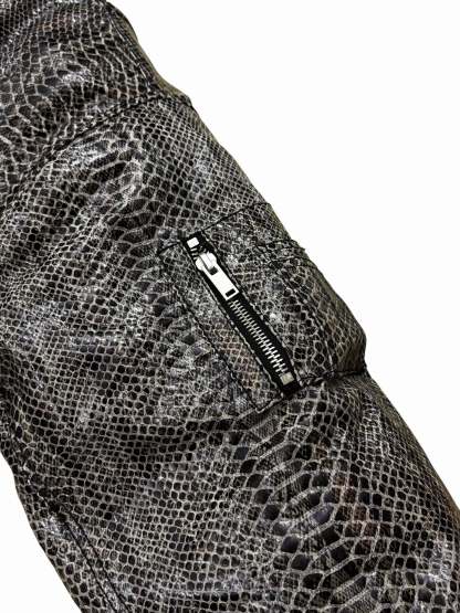 SNAKE LEATHER BOMBER JACKET (1OF1)