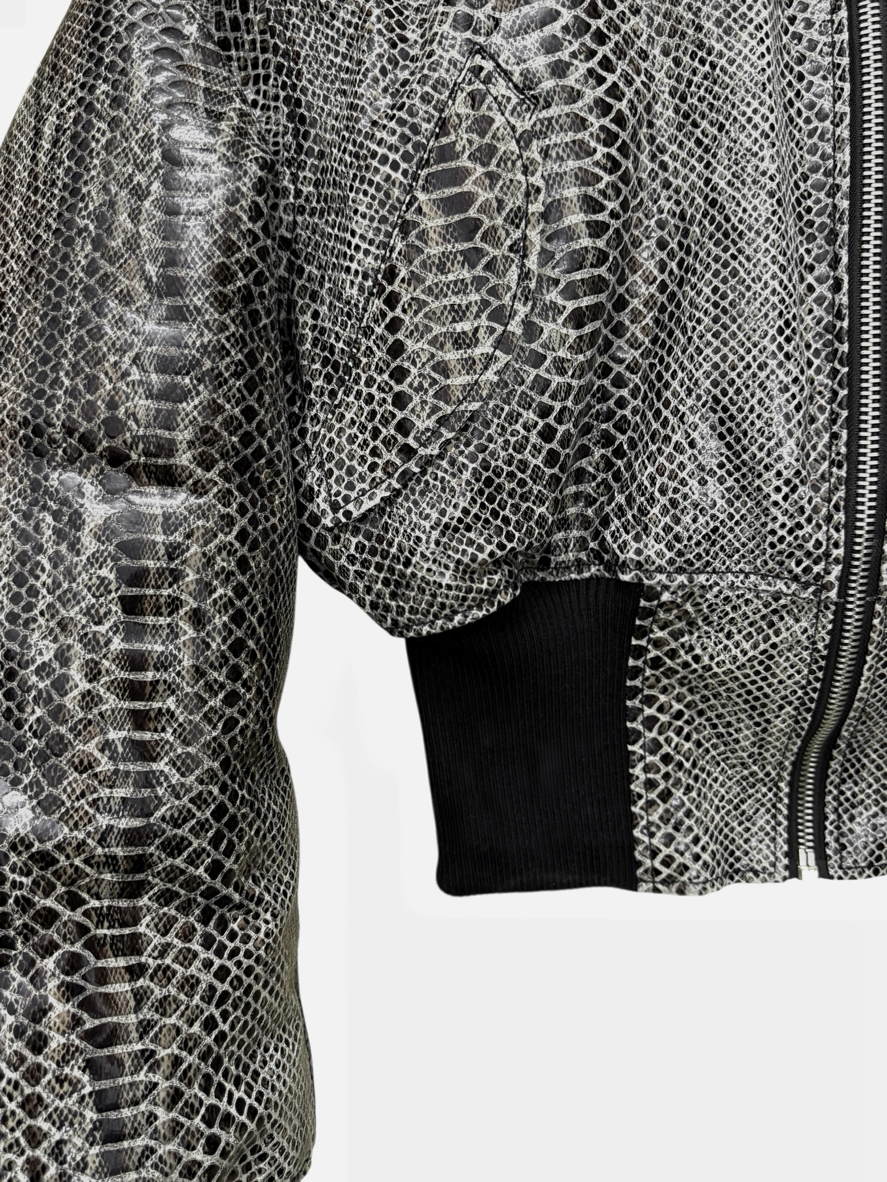 SNAKE LEATHER BOMBER JACKET (1OF1)