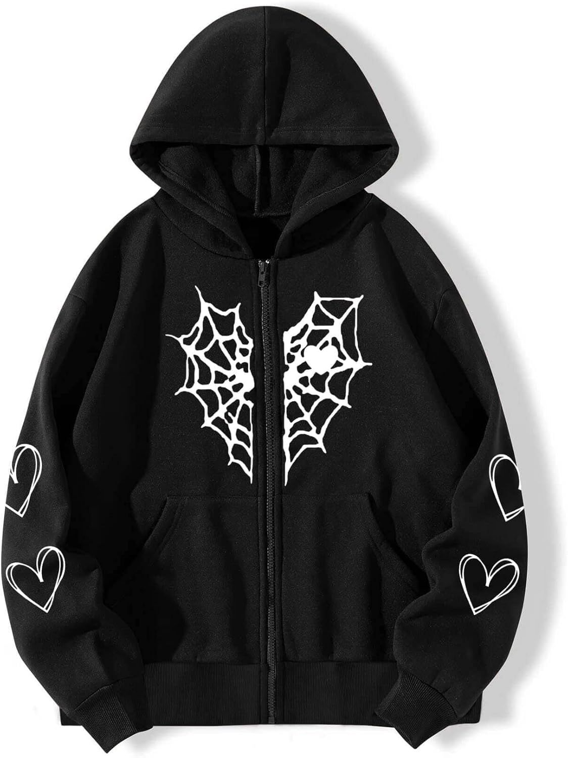 Y2K Zip Up Hoodie for  Spider  Streetwear