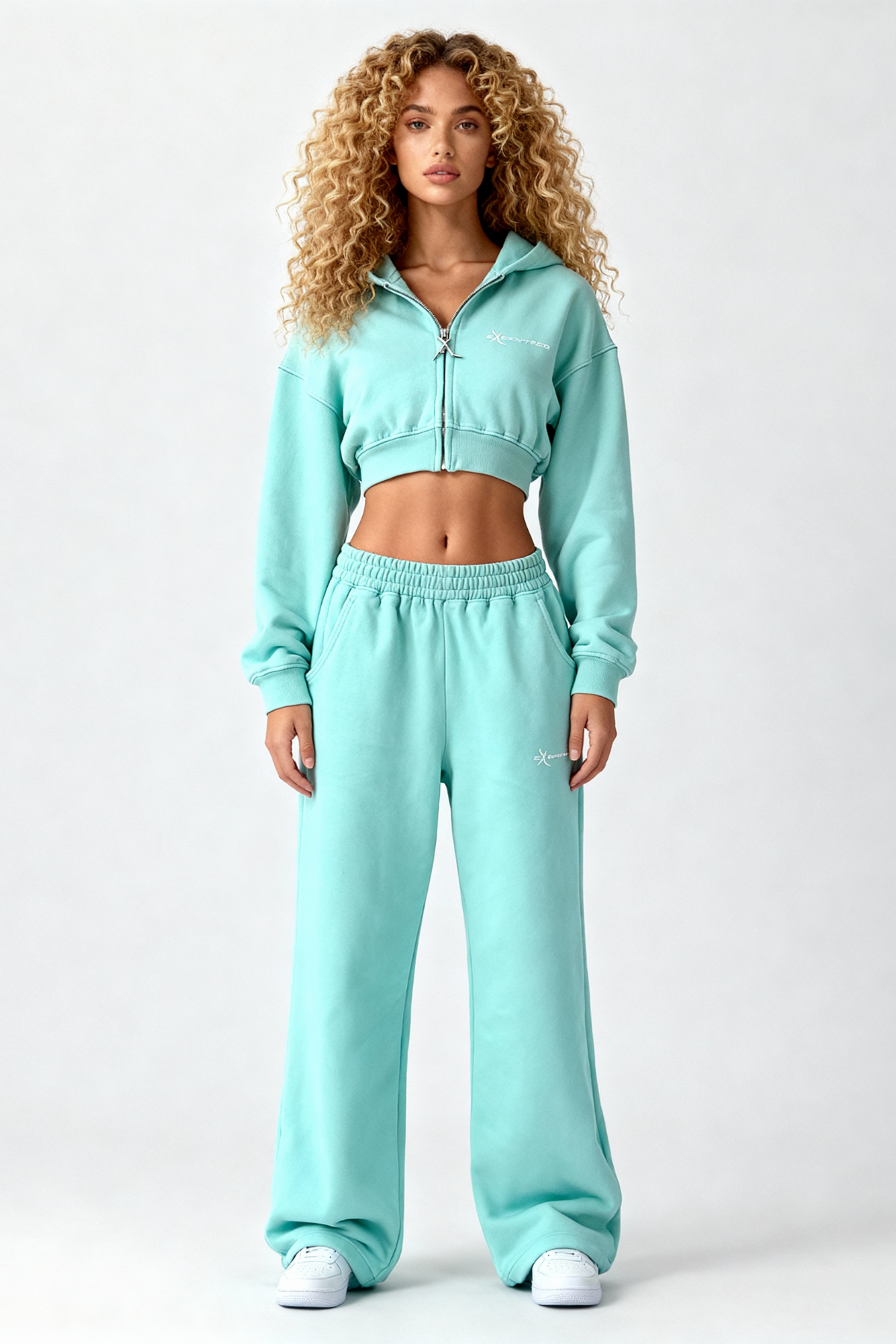 CROPPED ZIP HOODIE CRYSTAL TIFFANY