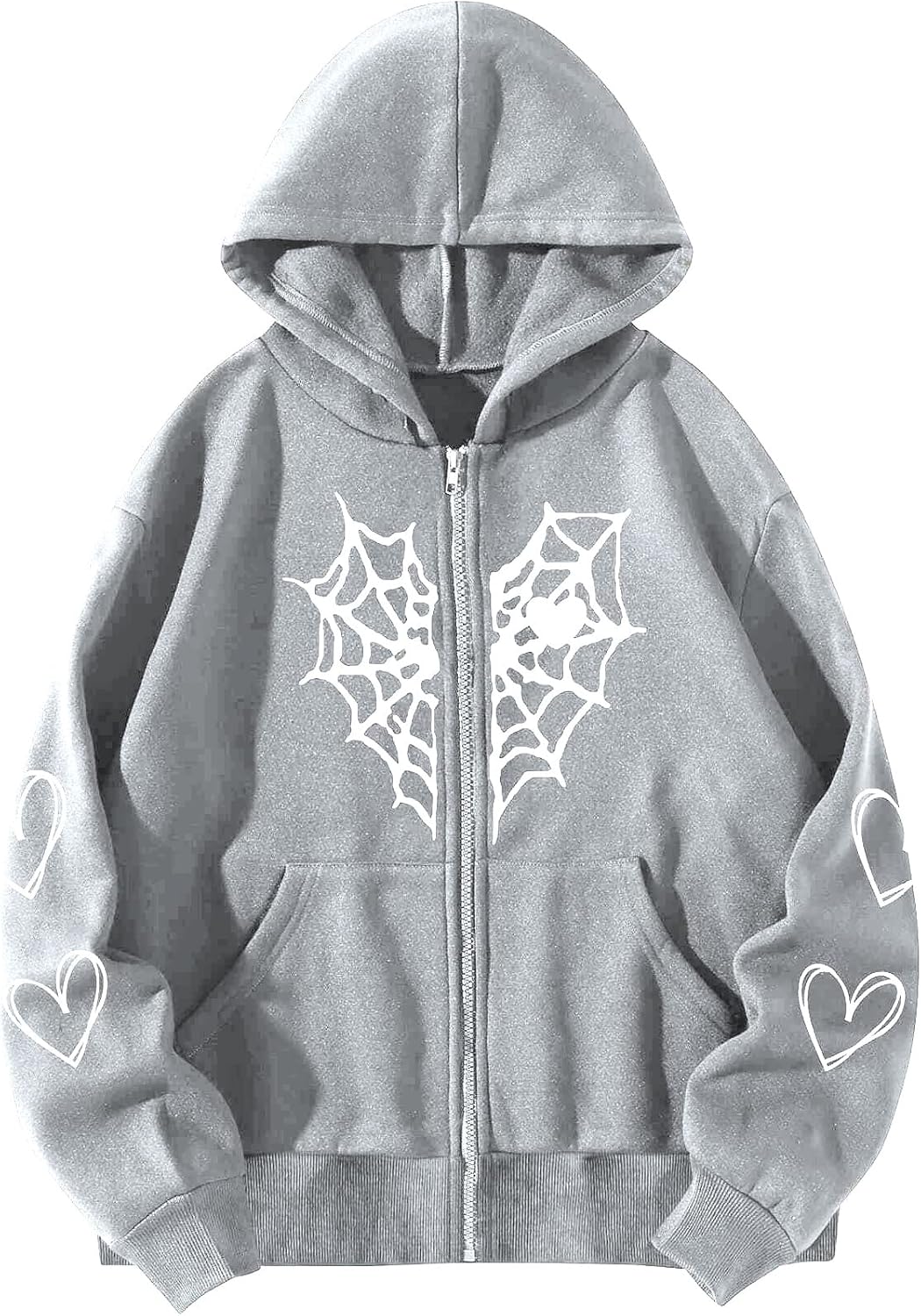 Y2K Zip Up Hoodie for  Spider  Streetwear