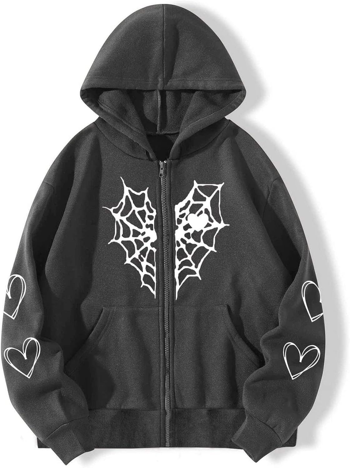 Y2K Zip Up Hoodie for  Spider  Streetwear