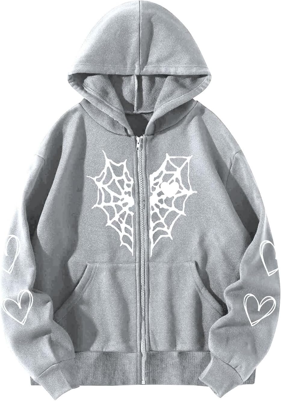 Y2K Zip Up Hoodie for  Spider  Streetwear
